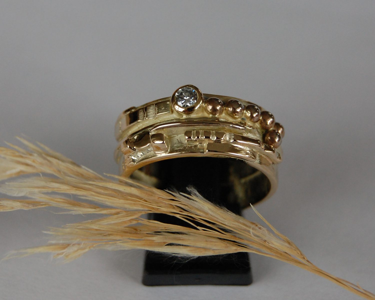 ring geelgoud witgoud diamant